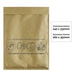 Bankers box pack de 50 bolsas de burbujas acolchada - medida 240x330mm - burbujas internas para amortiguacion - ideal