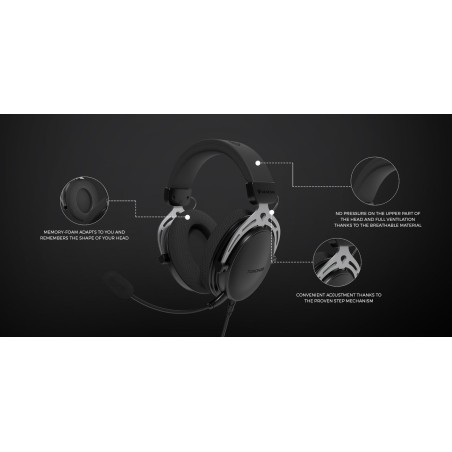 Auriculares gaming genesis toron 531 negros