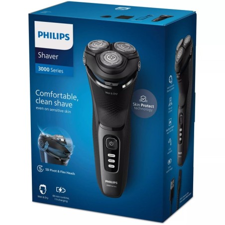 Philips s3244 12 afeitadora, mojada y seca, negra