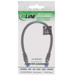 Inline® cable de red armoured, u/ftp, cat.6a, black, 0.3m