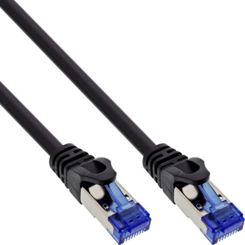 Inline® cable de red armoured, u/ftp, cat.6a, black, 0.5m
