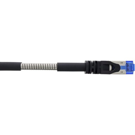 Inline® cable de red armoured, u/ftp, cat.6a, black, 10m