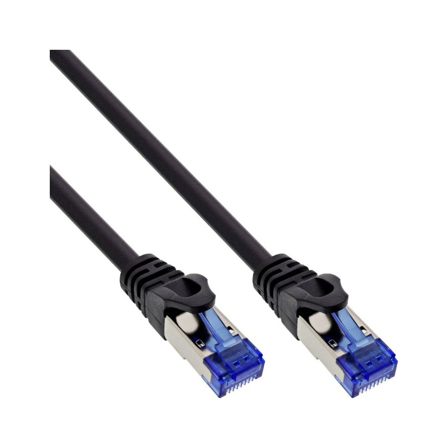 Inline® cable de red armoured, u/ftp, cat.6a, black, 3m