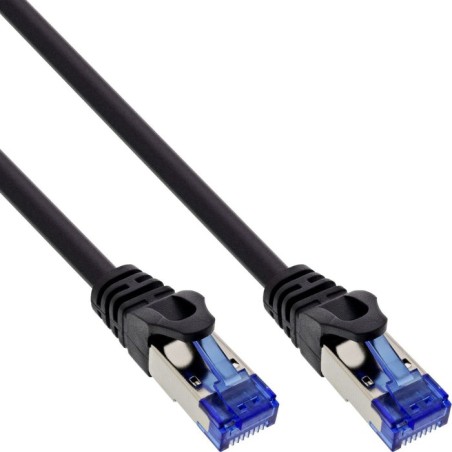Inline® cable de red armoured, u/ftp, cat.6a, black, 1.5m