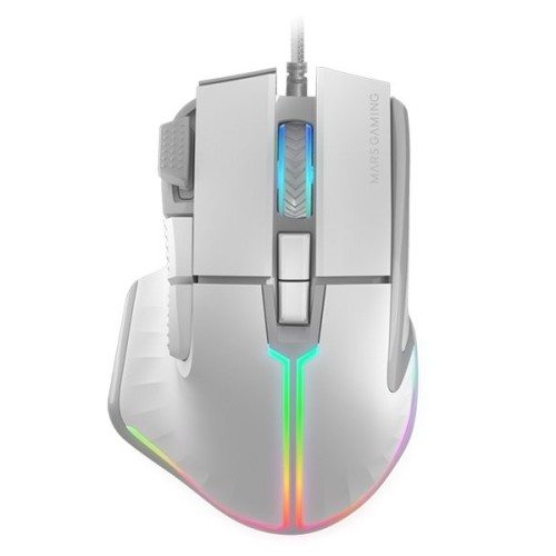 Ratón gaming mars gaming mm-xt hasta 12800dpi blanco
