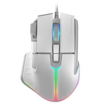 Ratón gaming mars gaming mm-xt hasta 12800dpi blanco
