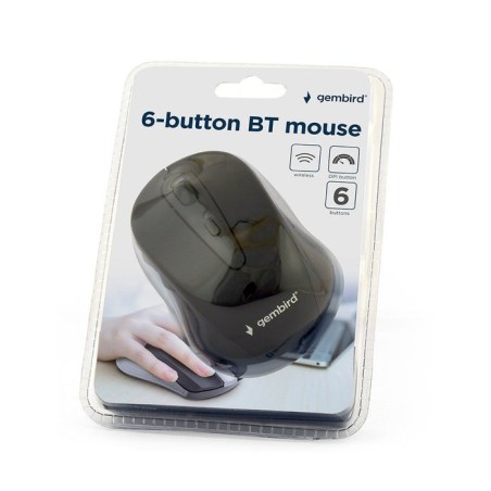 Gembird raton bluetooth 1600dpi 6 botones gris muswb2