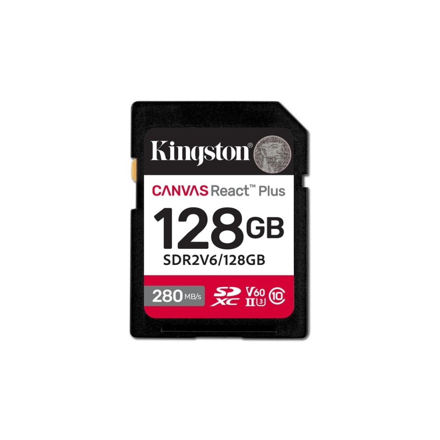 Kingston sdxc 128gb canvas react plus sdxc uhs-ii 280r/100w u3 v60