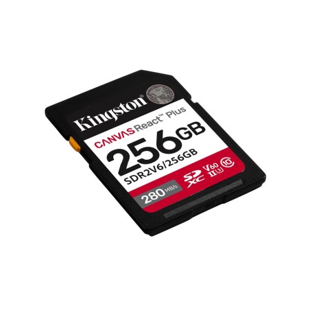 Kingston sdxc 256gb canvas react plus sdxc uhs-ii 280r/100w u3 v60
