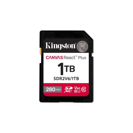 Kingston sdxc 1tb canvas react plus sdxc uhs-ii 280r/100w u3 v60