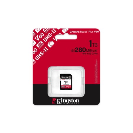 Kingston sdxc 1tb canvas react plus sdxc uhs-ii 280r/100w u3 v60
