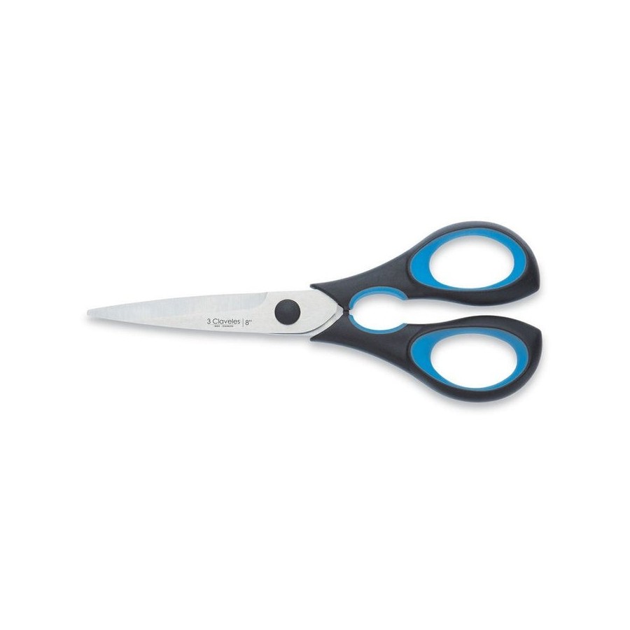 Tijera cocina ergo 8" d 3 claveles