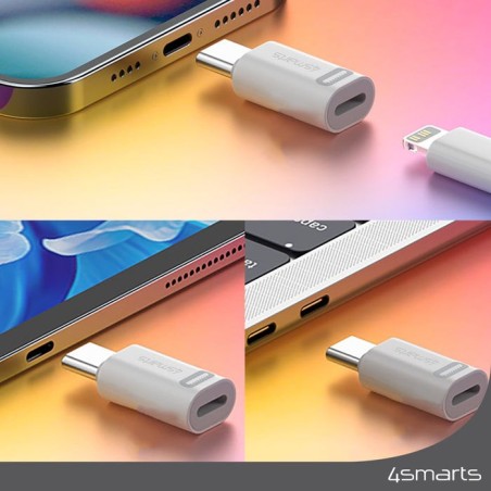 Adaptador 4smarts lightning auf usb-c pd 27w 2er set