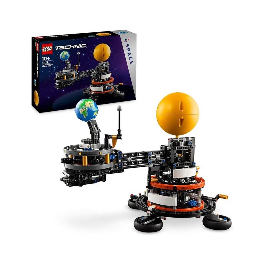 Lego 42179 technic planeta tierra y luna en órbita