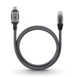 Goobay cable ethernet usb-c 3.2 gen1 macho  rj-45 macho, lan negro/plateado, 2 metros 70698