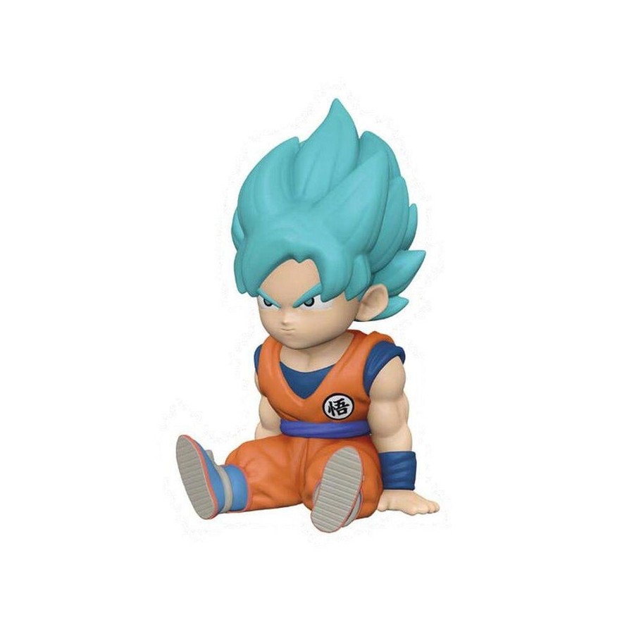 Figura hucha plastoy dragon ball super saiyan blue son goku