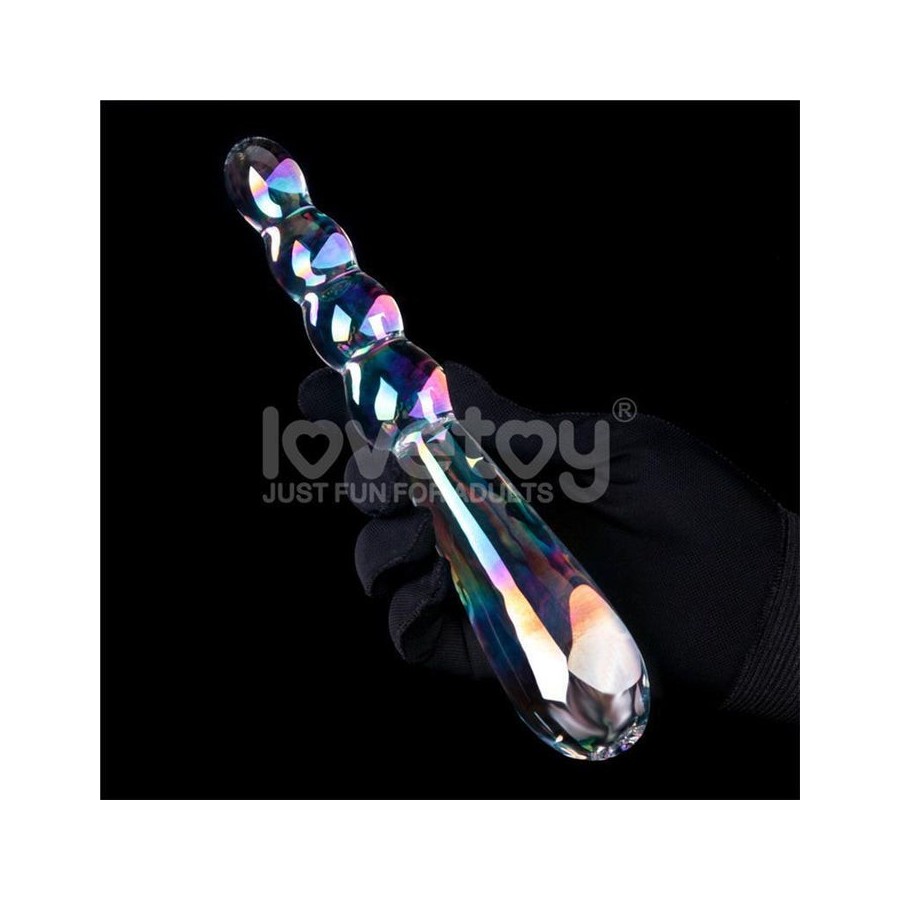 Dildo de cristal que brilla en la oscuridad twilight gleam rising ripples