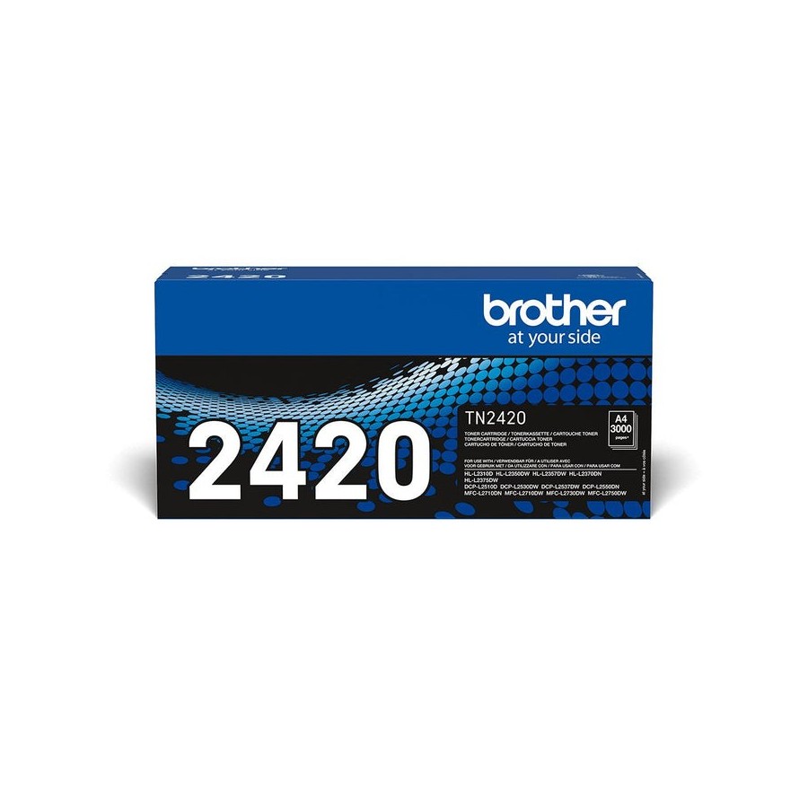 Tóner original brother tn-2420 alta capacidad negro
