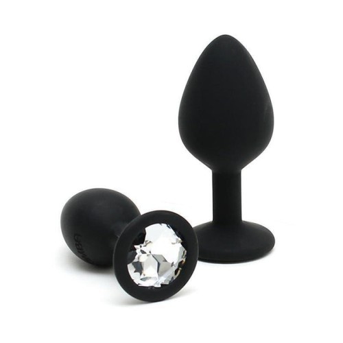 Set de 2 plugs con joya berlin negro