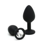 Set de 2 plugs con joya berlin negro