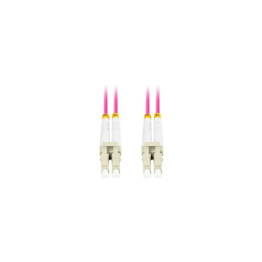 Lanberg cable fibra óptica lc upc-lc upc dx om4 15m