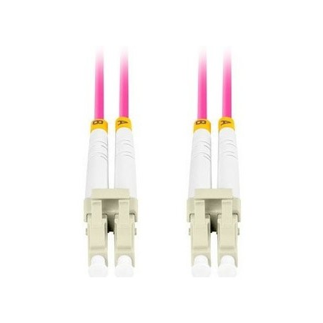 Lanberg cable fibra óptica lc upc-lc upc dx om4 15m