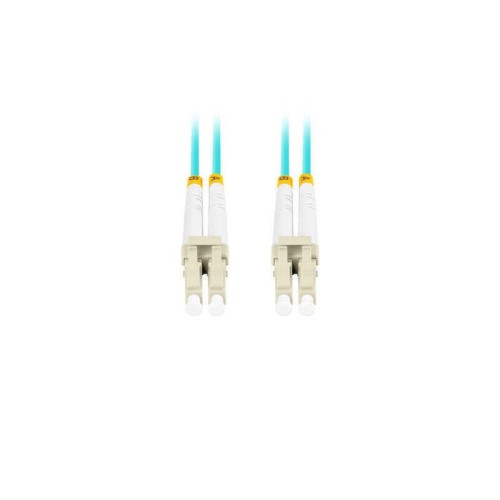 Lanberg cable fibra óptica lc upc-lc upc duplex 0.5m lszh om3 50 125 3.0mm aqua