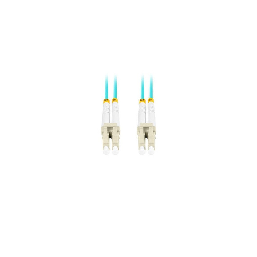 Lanberg cable fibra óptica lc upc-lc upc duplex 0.5m lszh om3 50 125 3.0mm aqua