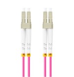 Lanberg cable fibra óptica lc upc-lc upc duplex 3m lszh om4 50 125 3.0mm violet