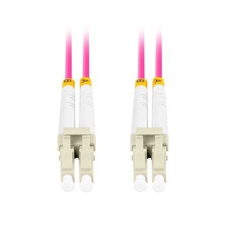 Lanberg cable fibra óptica lc upc-lc upc duplex 3m lszh om4 50 125 3.0mm violet