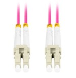 Lanberg cable fibra óptica lc upc-lc upc duplex 3m lszh om4 50 125 3.0mm violet