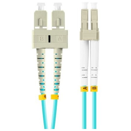 Lanberg cable fibra óptica mm lc upc-sc upc duplex 2m lszh om3 50 125 3.0mm aqua