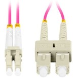 Lanberg cable fibra óptica  mm lc upc-sc upc duplex 1m lszh om4 50 125 3.0mm violet
