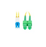 Lanberg cable fibra óptica sm lc upc-sc apc duplex 0.5m lszh g657a1 3.0mm yellow