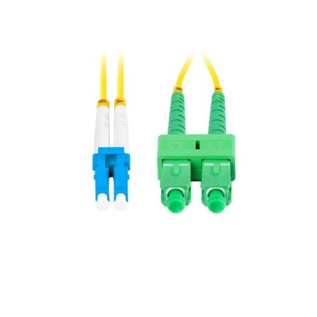 Lanberg cable fibra óptica sm lc upc-sc apc duplex 2m lszh g657a1 3.0mm yellow