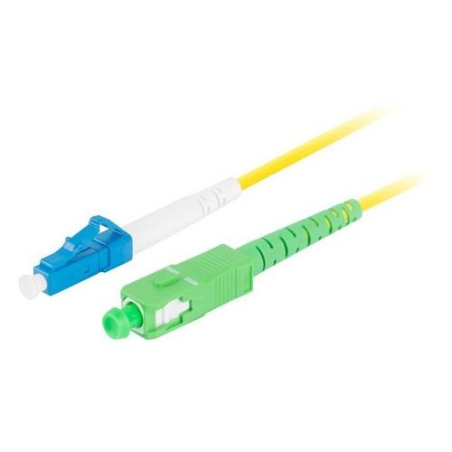 Lanberg cable fibra óptica sm lc upc-sc apc simplex 1m lszh g657a1 3.0mm yellow