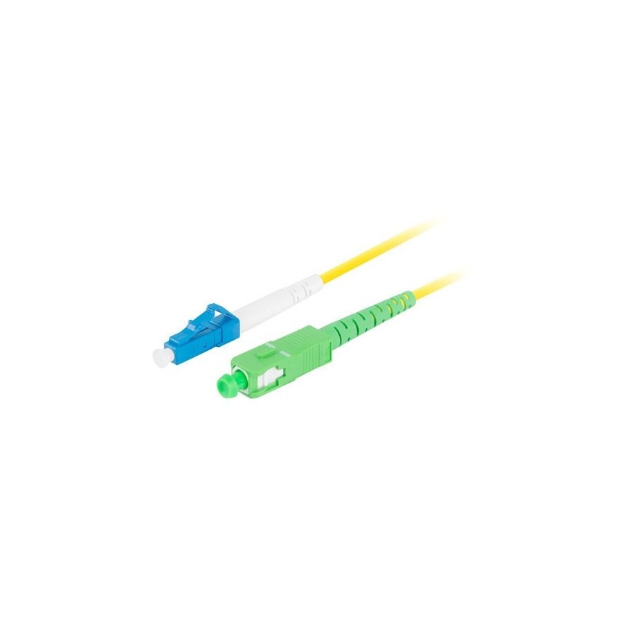 Lanberg cable fibra óptica sm lc upc-sc apc simplex 1m lszh g657a1 3.0mm yellow