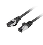 Lanberg cable de red cat 8 1 s ftp lszh cu 0.25m negro fluke passed