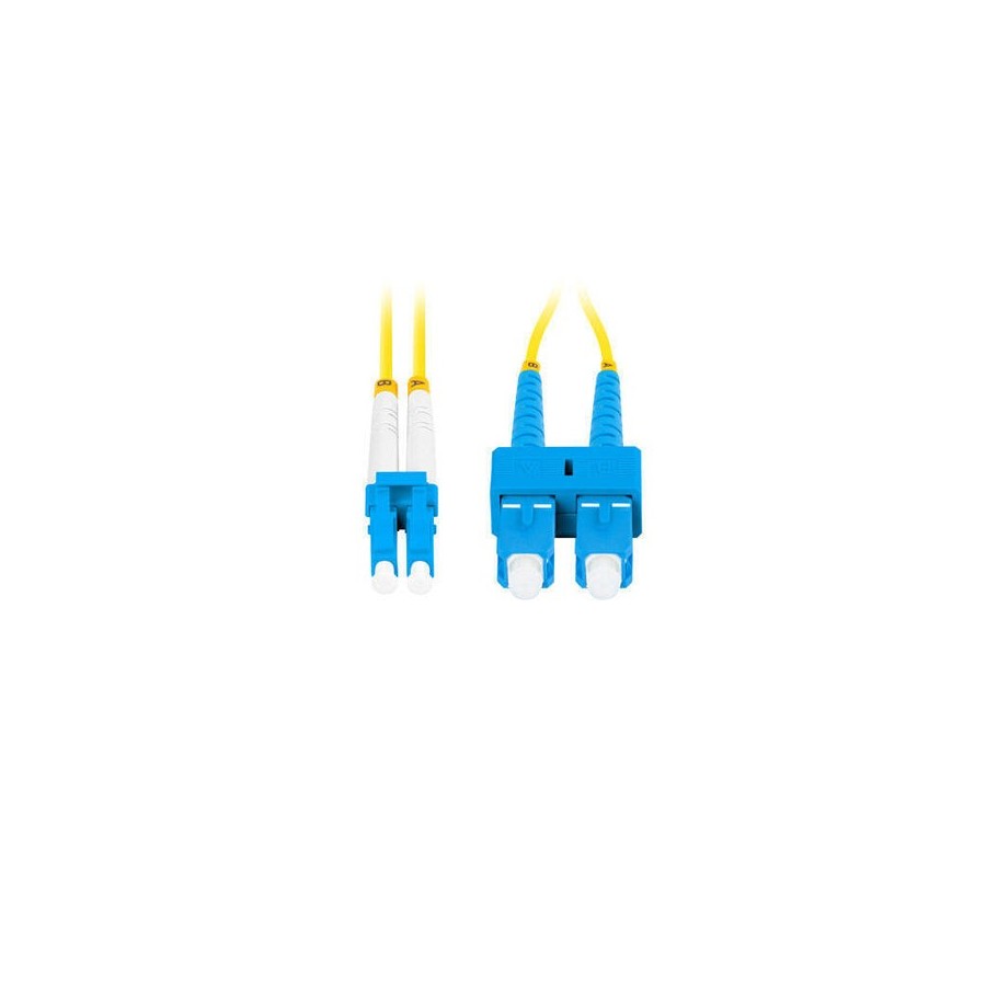 Lanberg cable fibra óptica sm sc upc-lc upc duplex 3m lszh g657a1 3.0mm yellow