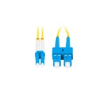 Lanberg cable fibra óptica sm sc upc-lc upc duplex 3m lszh g657a1 3.0mm yellow