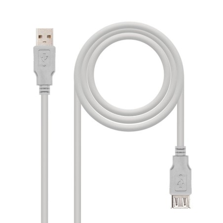 Nanocable cable prolongador usb-a 2.0 macho a usb-a hembra 1.80m