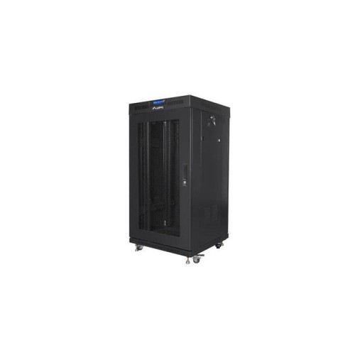 Lanberg armario rack 19" free-standing 22u 600x600 flat pack with mesh door lcd negro v2