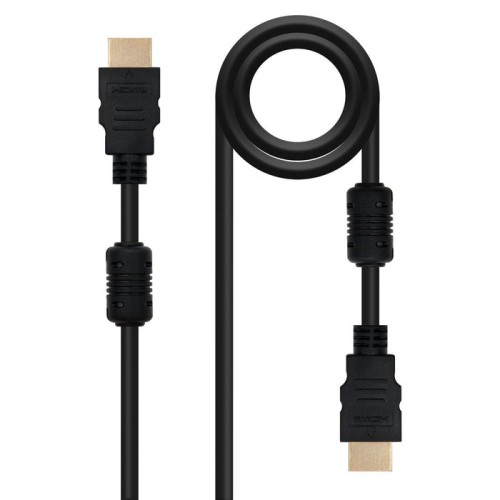 Nanocable cable hdmi v1.4 con ferrita macho a hdmi v1.4 con ferrita macho 1.80m - alta velocidad - negro