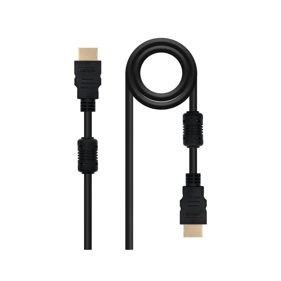 Nanocable cable hdmi v1.4 con ferrita macho a hdmi v1.4 con ferrita macho 1.80m - alta velocidad - negro