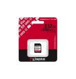 Kingston sdxc 512gb canvas react plus sdxc uhs-ii 280r/100w u3 v60
