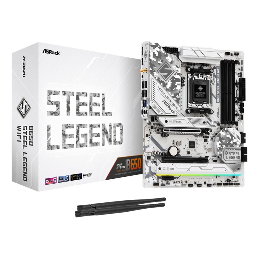 Placa base asrock b650 steel legend wifi amd b650 zócalo am5 atx