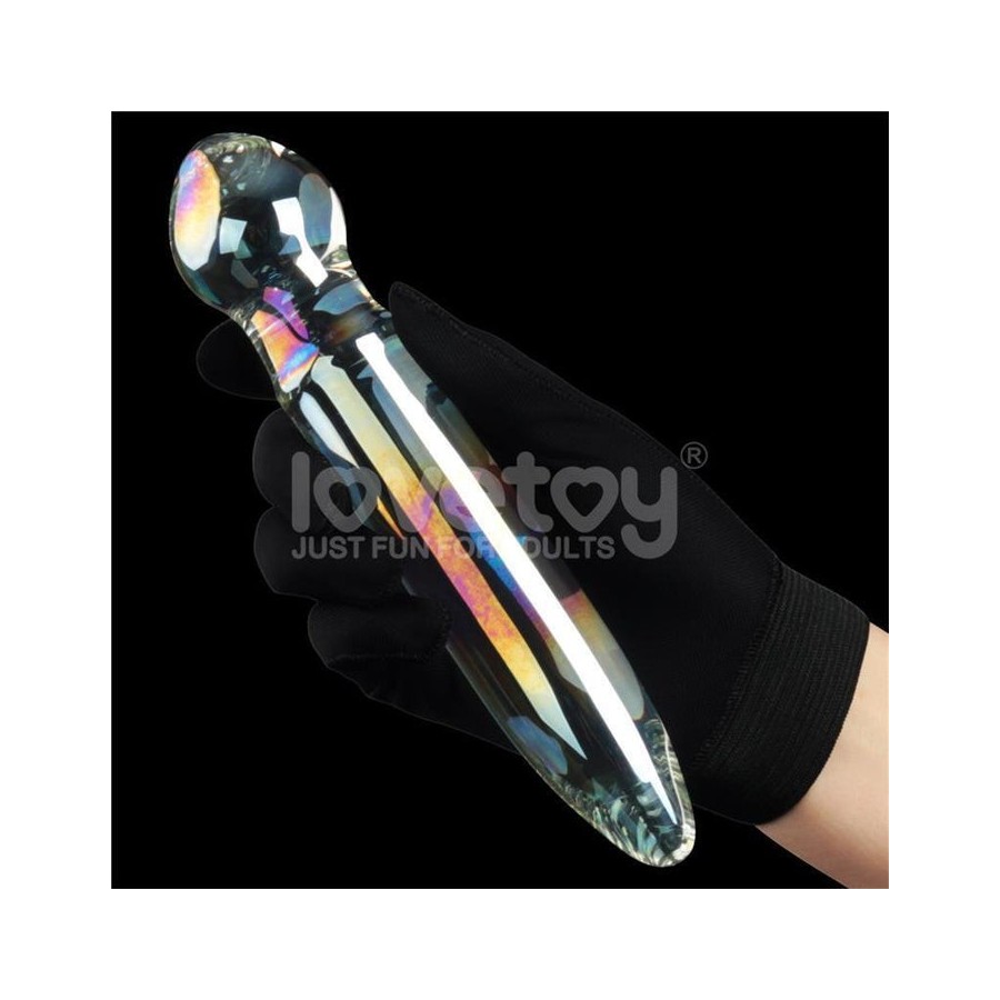 Dildo de cristal que brilla en la oscuridad twilight gleam prism glass