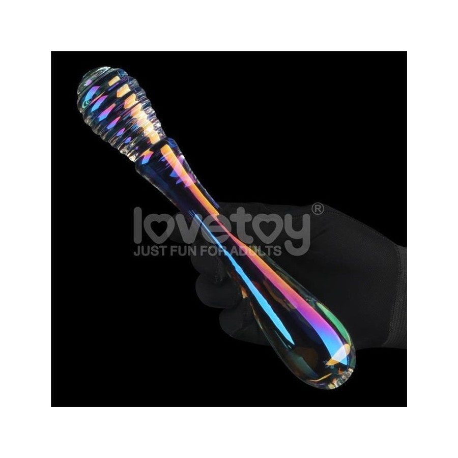 Dildo de cristal que brilla en la oscuridad twilight gleam twin pleasures