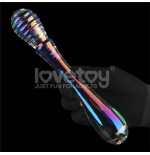 Dildo de cristal que brilla en la oscuridad twilight gleam twin pleasures