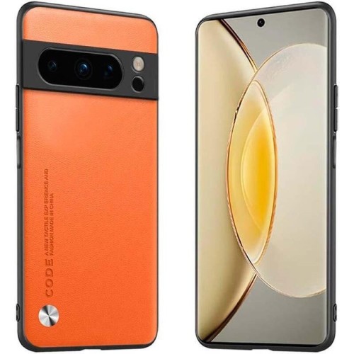 Funda de polipiel google pixel 8 pro luxury naranja